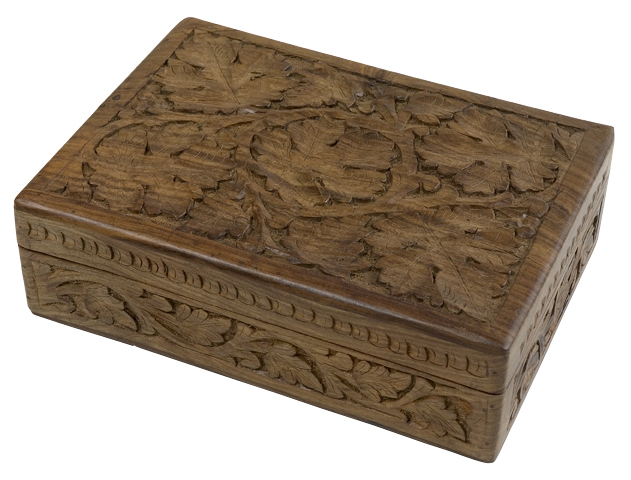 carved wood boxes